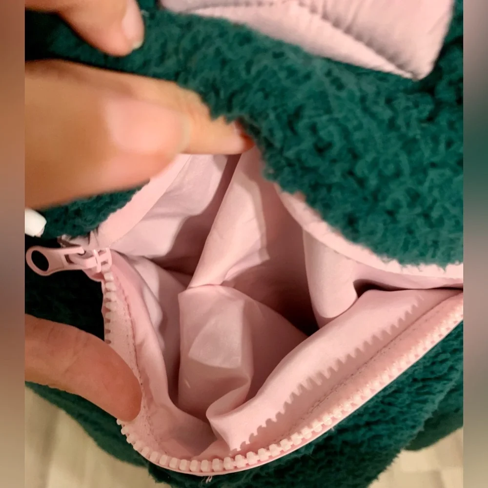 Sherpa oversized hoodie jacket frostbite fleece pullover 1/4 zip button up - Picture 6 of 16